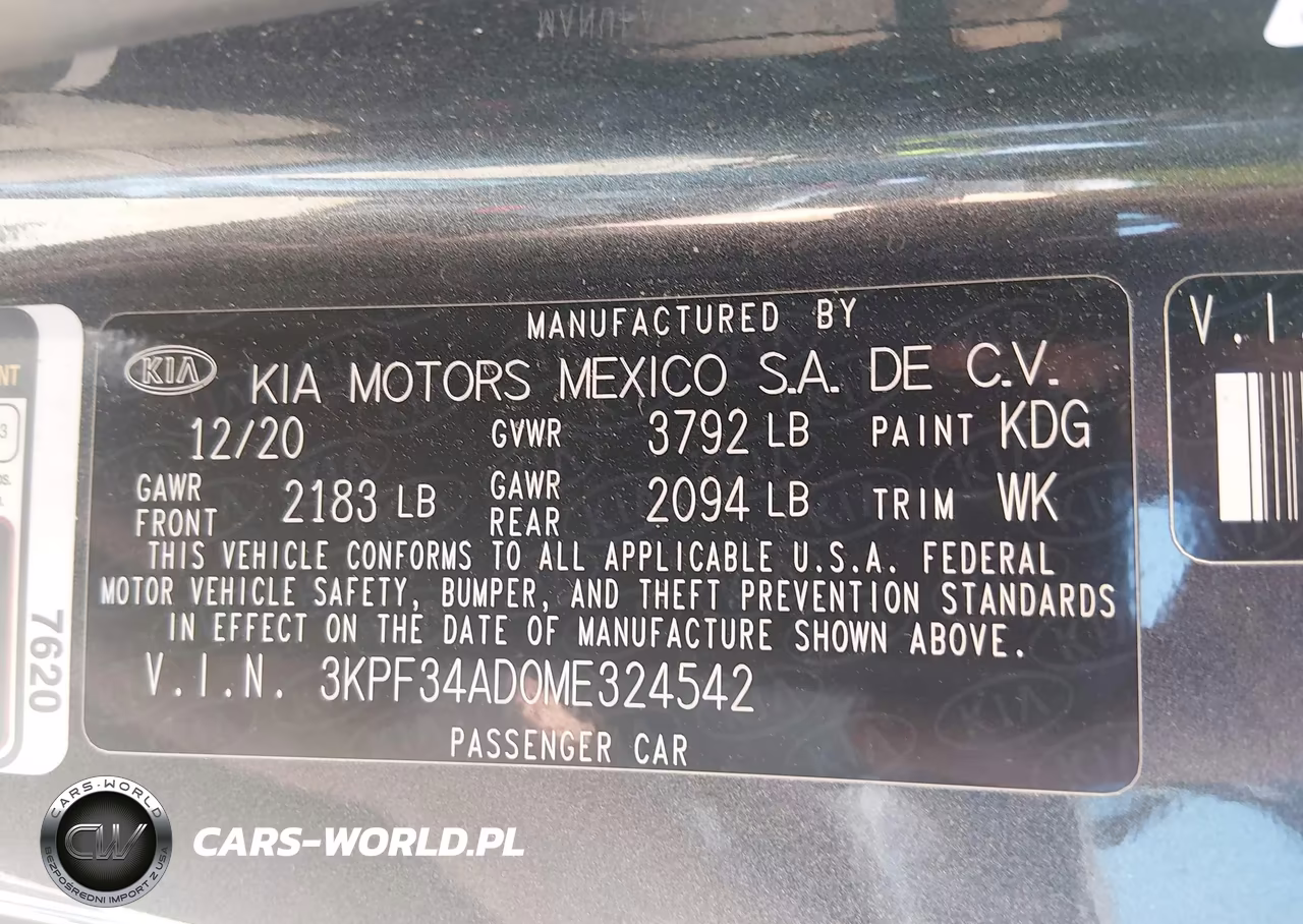 2021 Kia Forte Gt-Line VIN:3KPF34AD0ME324542 - 9