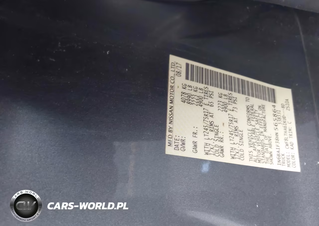 2017 Nissan Titan Xd Sv Diesel VIN:1N6BA1F38HN565864 - 9