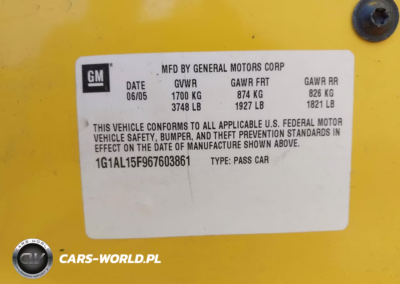 2006 Chevrolet Cobalt Lt VIN:1G1AL15F967603861 - 9