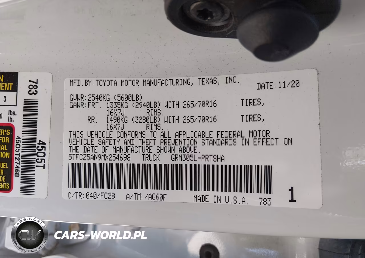 2021 Toyota Tacoma Sr5 V6 VIN:5TFCZ5AN9MX254698 - 9
