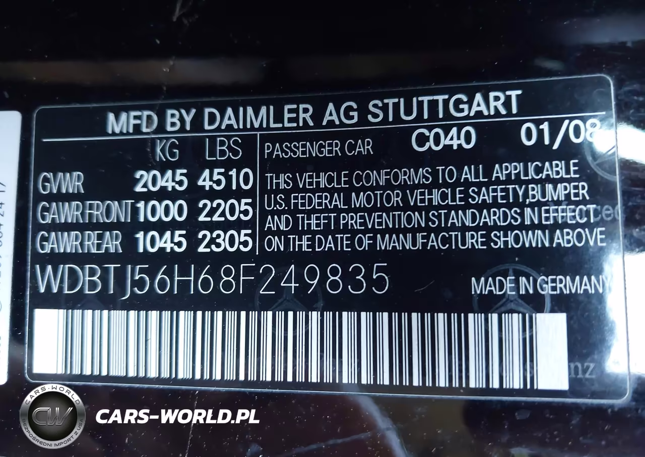 2008 Mercedes-Benz Clk 350 VIN:WDBTJ56H68F249835 - 9