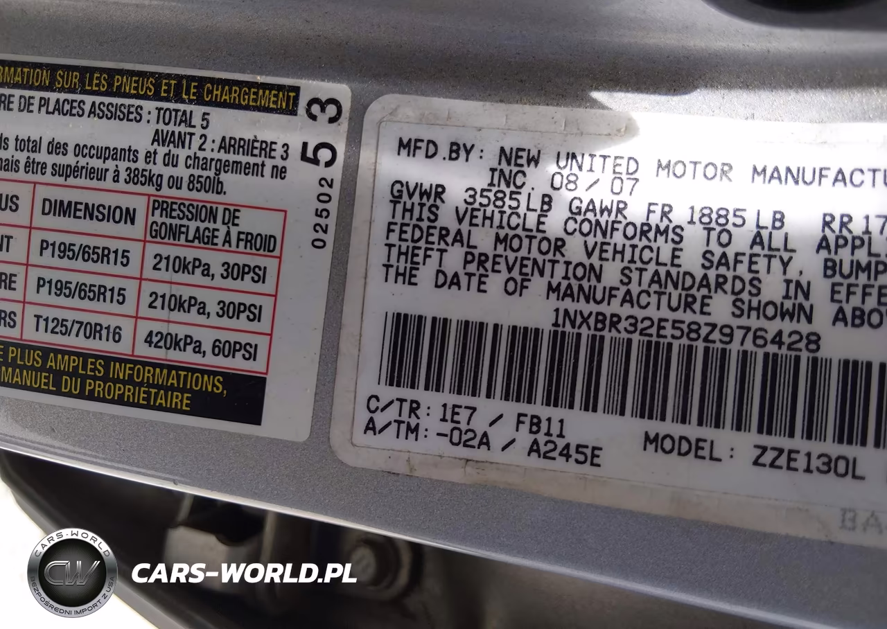 2008 Toyota Corolla Le VIN:1NXBR32E58Z976428 - 9