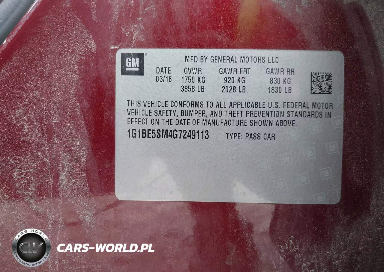 2016 Chevrolet Cruze Lt Auto VIN:1G1BE5SM4G7249113 - 9