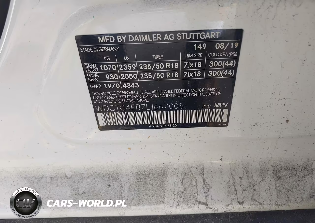 2020 Mercedes-Benz Gla 250 VIN:WDCTG4EB7LJ667005 - 9
