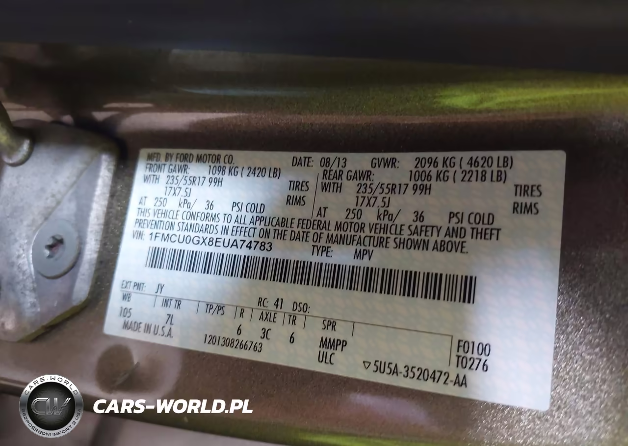 2014 Ford Escape Se VIN:1FMCU0GX8EUA74783 - 9
