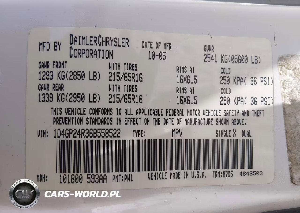 2006 Dodge Grand Caravan Se VIN:1D4GP24R36B558522 - 9