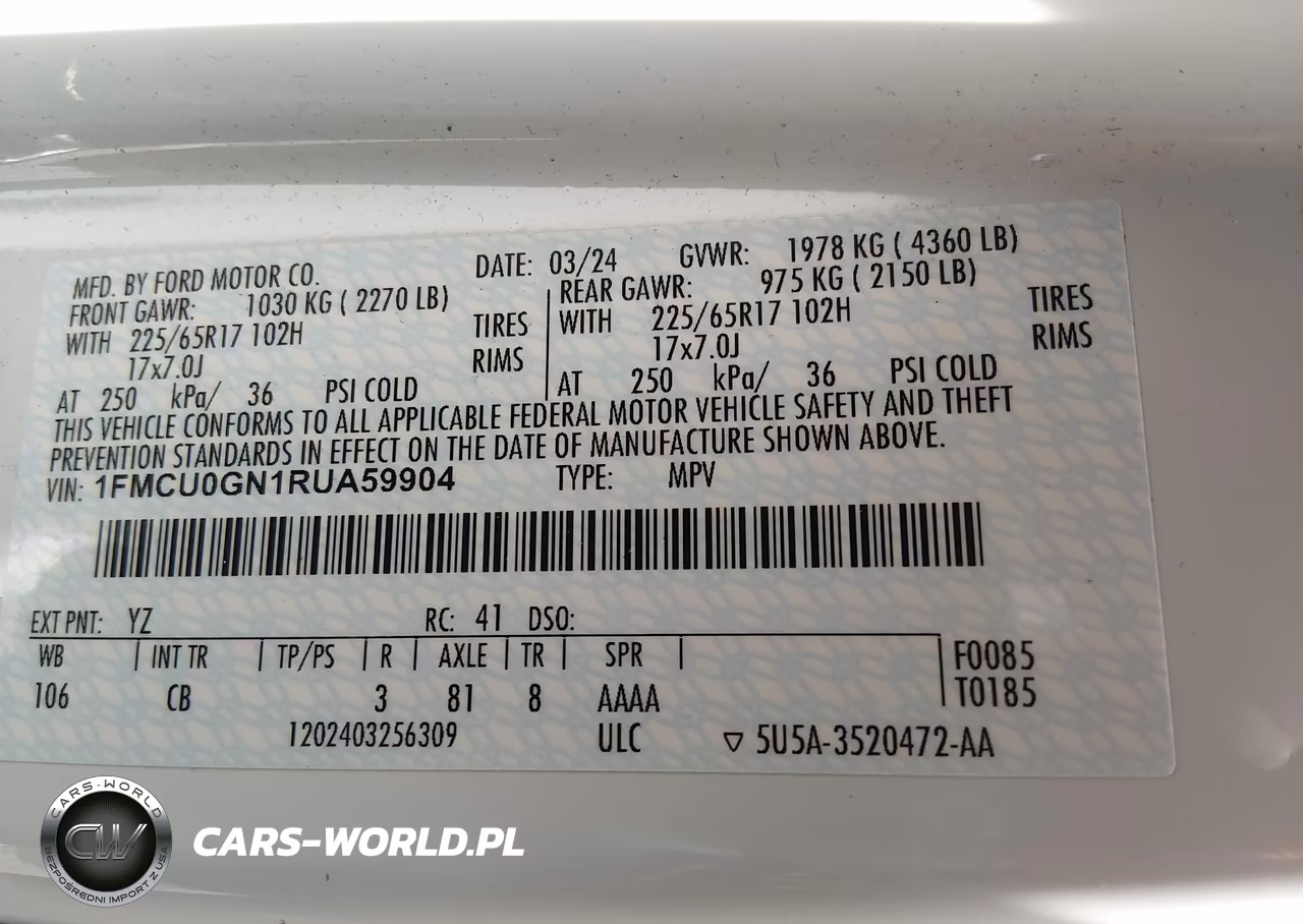 2024 Ford Escape Active VIN:1FMCU0GN1RUA59904 - 9