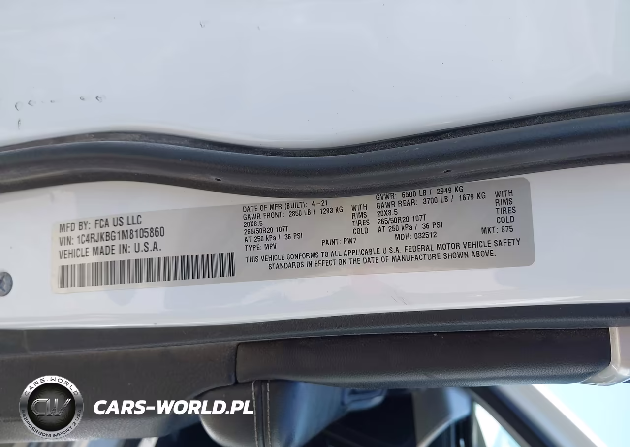 2021 Jeep Grand Cherokee L Limited 4X4 VIN:1C4RJKBG1M8105860 - 9