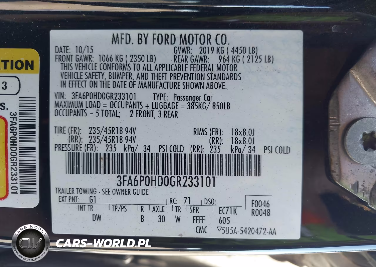 2016 Ford Fusion Se VIN:3FA6P0HD0GR233101 - 9