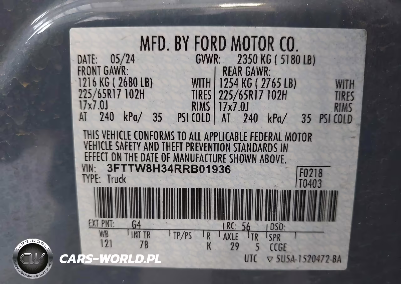 2024 Ford Maverick Xlt VIN:3FTTW8H34RRB01936 - 9