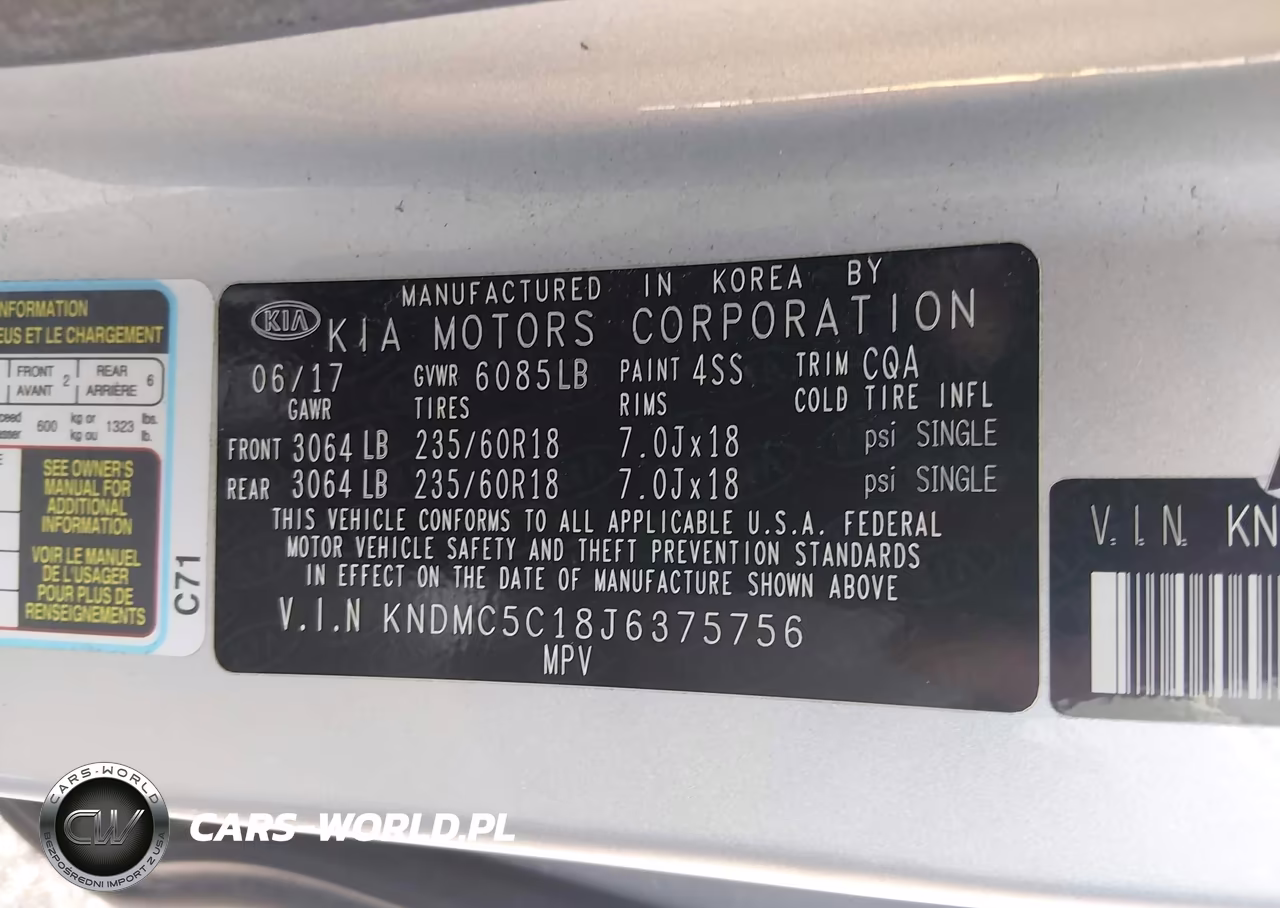 2018 Kia Sedona Sx VIN:KNDMC5C18J6375756 - 9