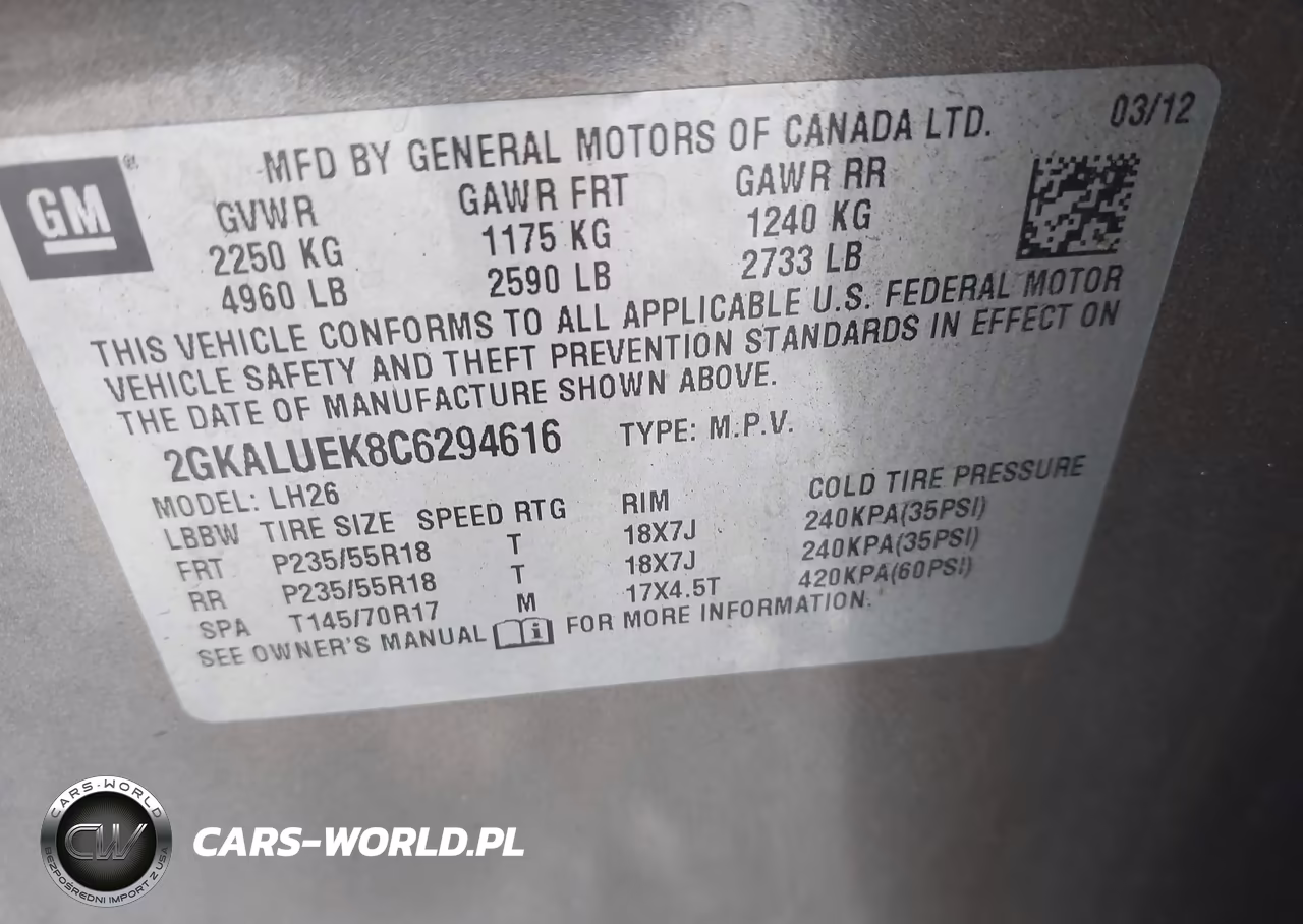2012 GMC Terrain Slt-1 VIN:2GKALUEK8C6294616 - 9