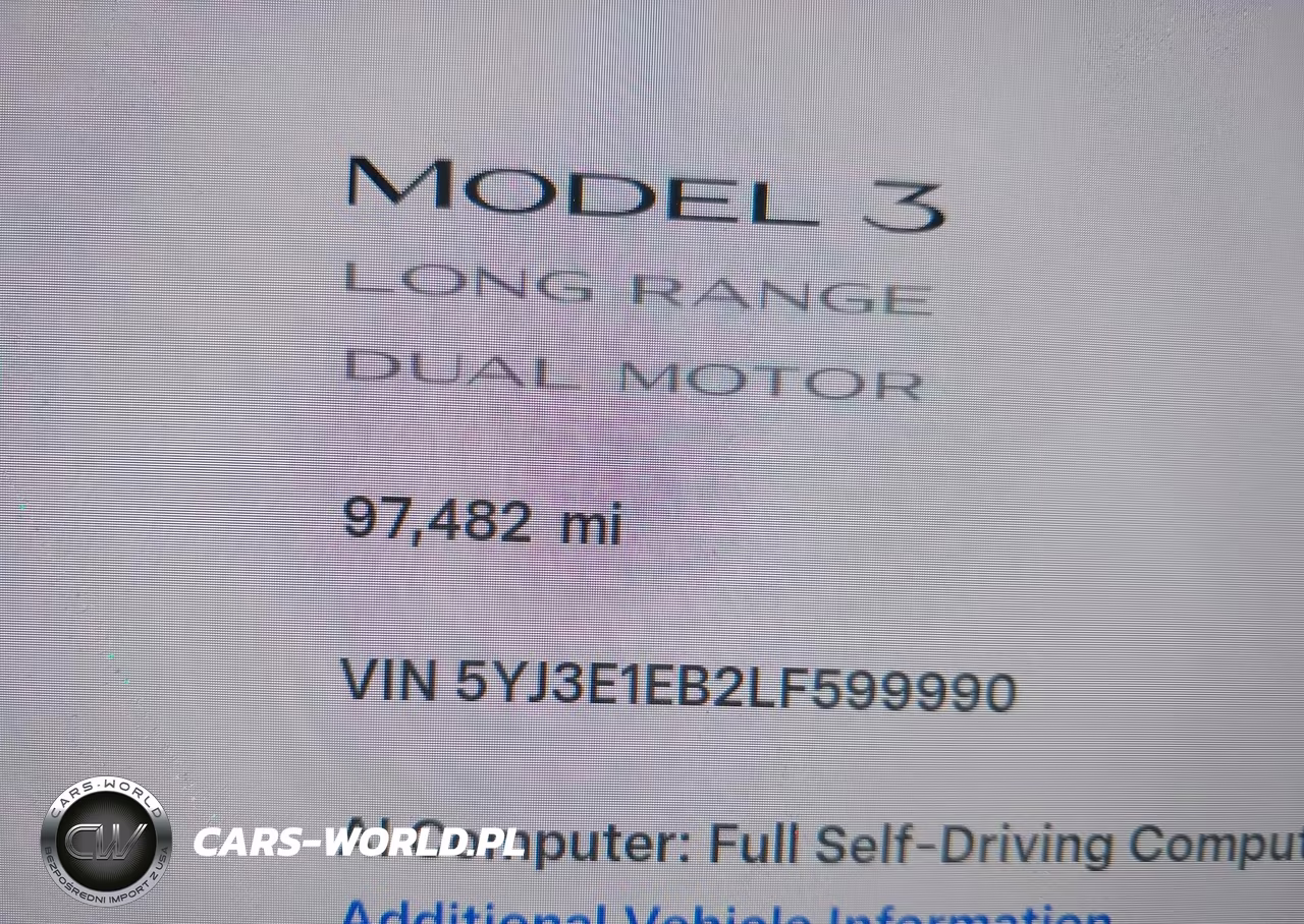 2020 Tesla Model 3 Long Range Dual Motor All-Wheel Drive VIN:5YJ3E1EB2LF599990 - 14