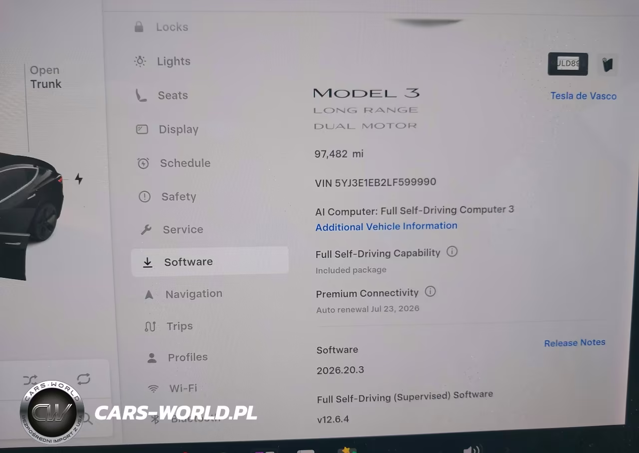 2020 Tesla Model 3 Long Range Dual Motor All-Wheel Drive VIN:5YJ3E1EB2LF599990 - 7