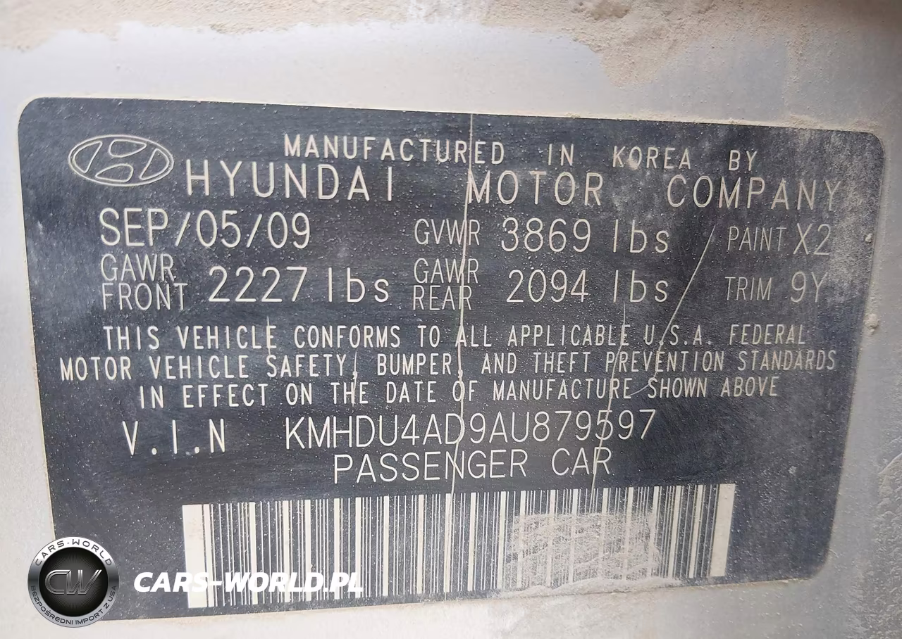 2010 Hyundai Elantra Gls VIN:KMHDU4AD9AU879597 - 9