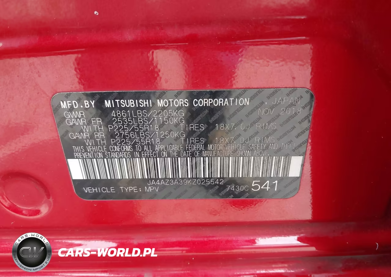 2019 Mitsubishi Outlander Le VIN:JA4AZ3A39KZ025542 - 9