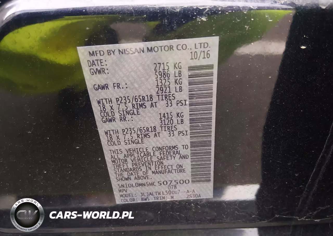 2017 Infiniti Qx60 VIN:5N1DL0MN5HC507500 - 9