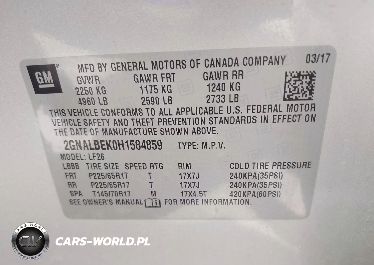 2017 Chevrolet Equinox Ls VIN:2GNALBEK0H1584859 - 9
