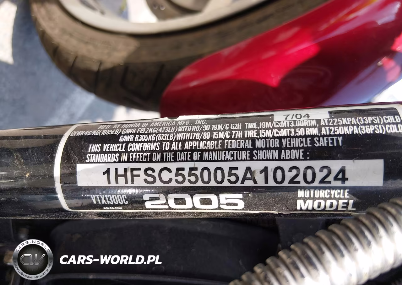 2005 Honda Vtx1300 C VIN:1HFSC55005A102024 - 10