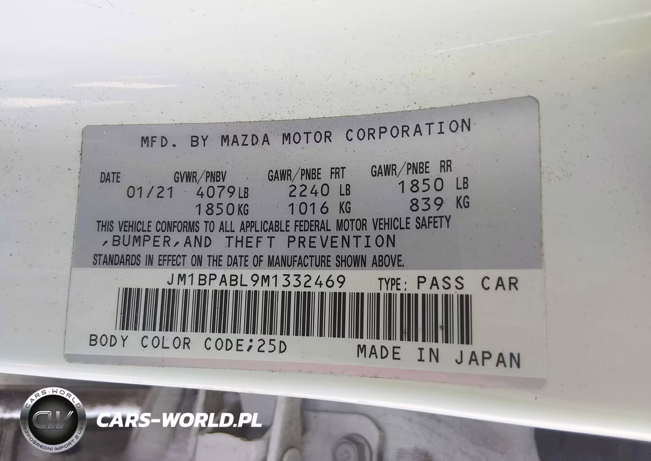2021 Mazda Mazda3 Select VIN:JM1BPABL9M1332469 - 9