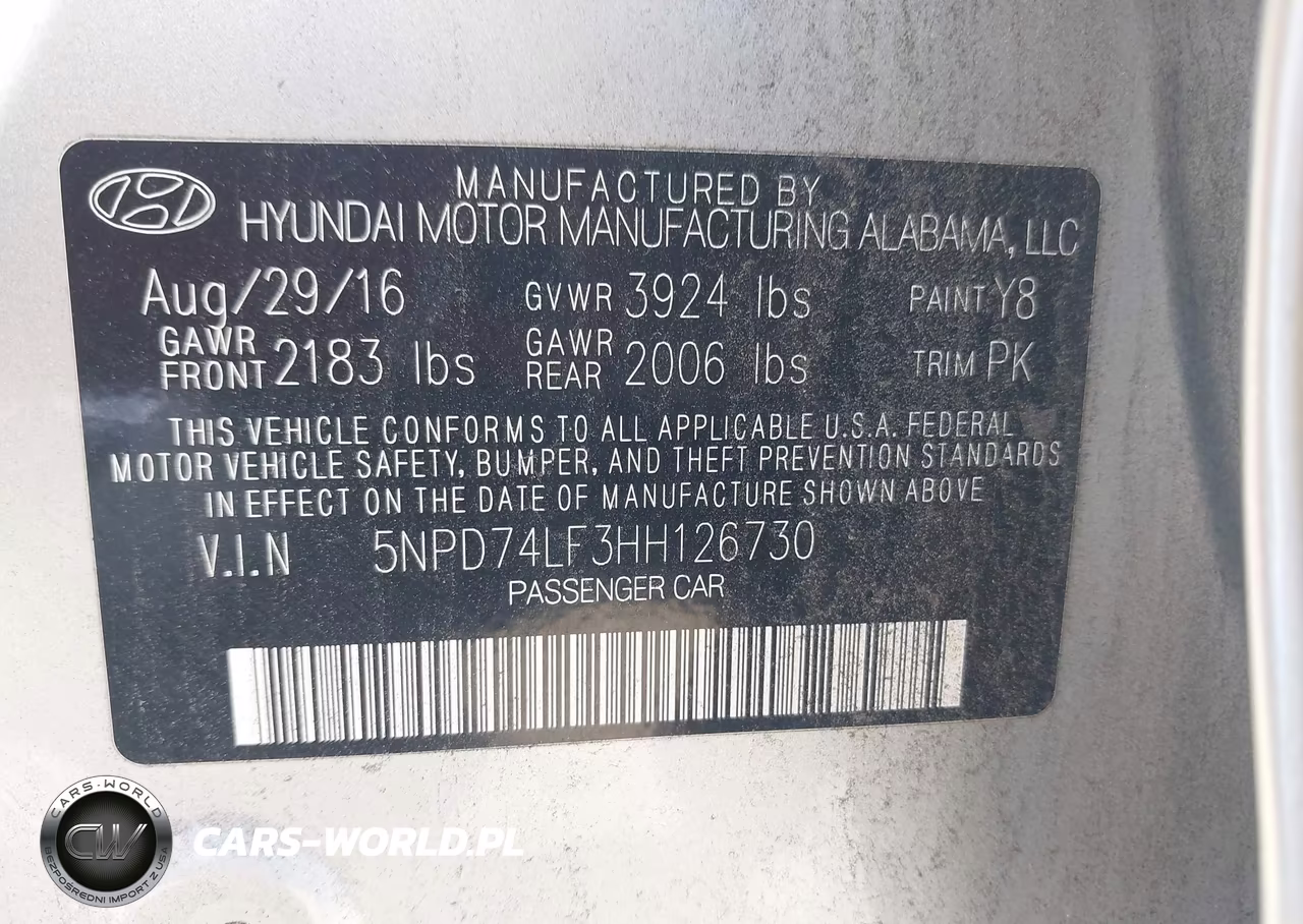 2017 Hyundai Elantra Se VIN:5NPD74LF3HH126730 - 9