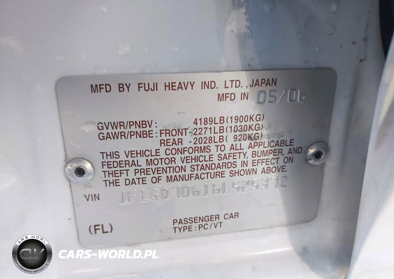 2006 Subaru Impreza Wrx Sti VIN:JF1GD70616L525372 - 9