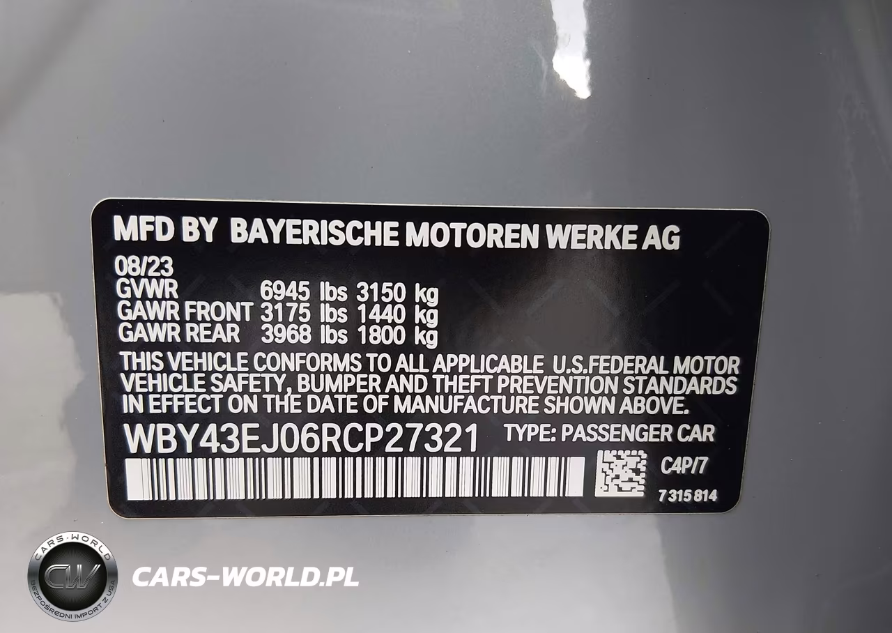 2024 BMW I7 Edrive50 VIN:WBY43EJ06RCP27321 - 9