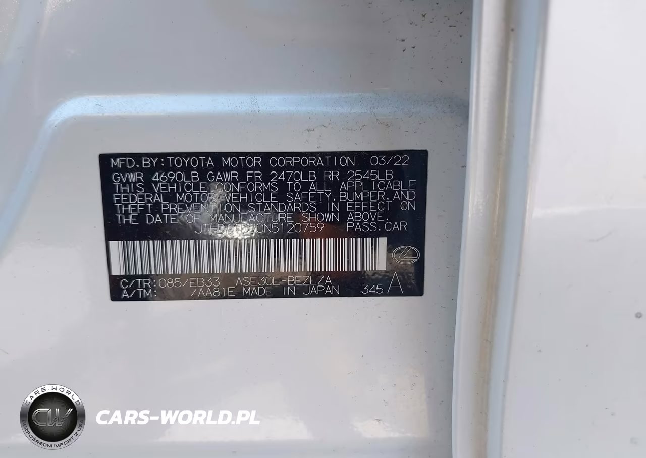 LEXUS IS 300 VIN:JTHDA1D20N5120759 - 9