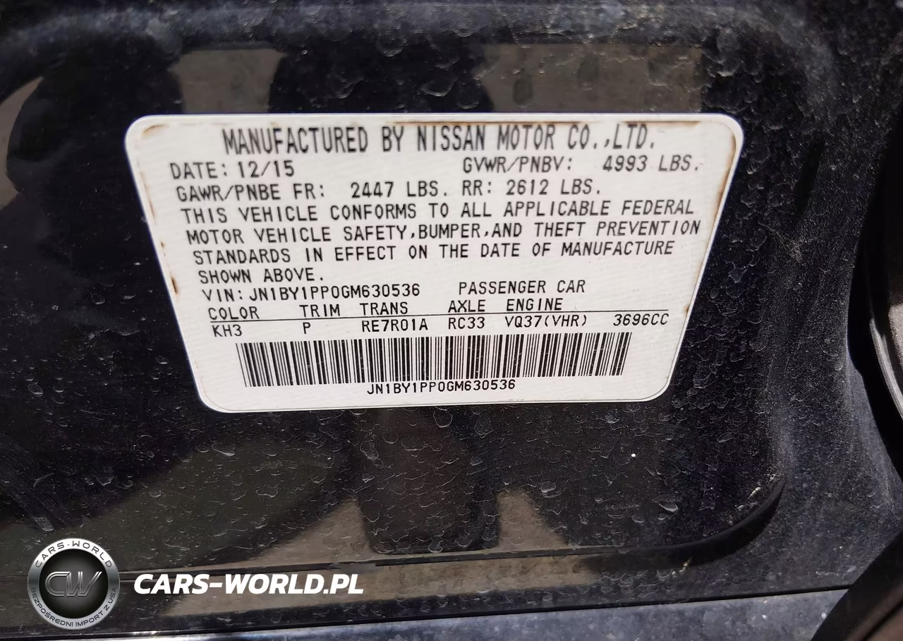 2016 Infiniti Q70L 3.7 VIN:JN1BY1PP0GM630536 - 9