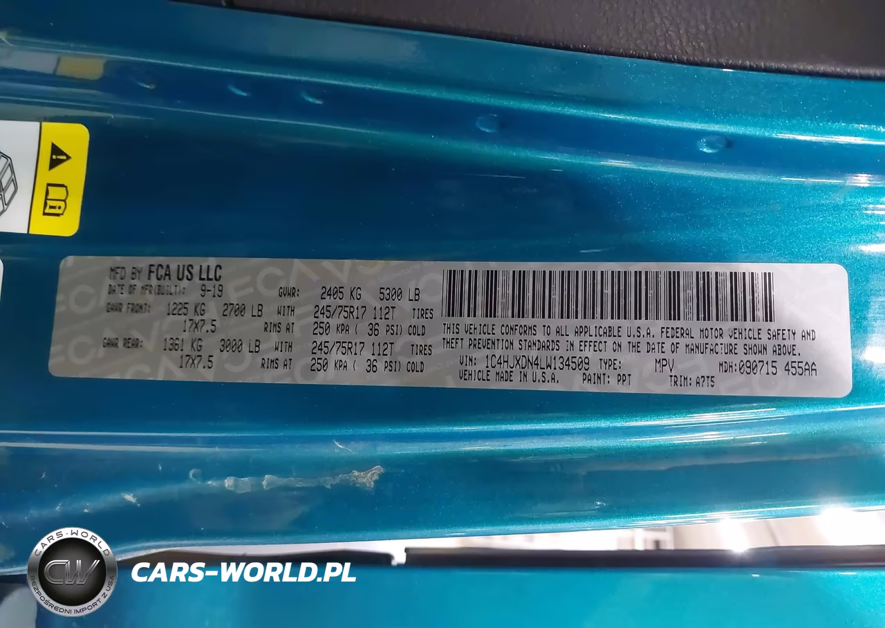 2020 Jeep Wrangler Unlimited Sport S 4X4 VIN:1C4HJXDN4LW134509 - 9