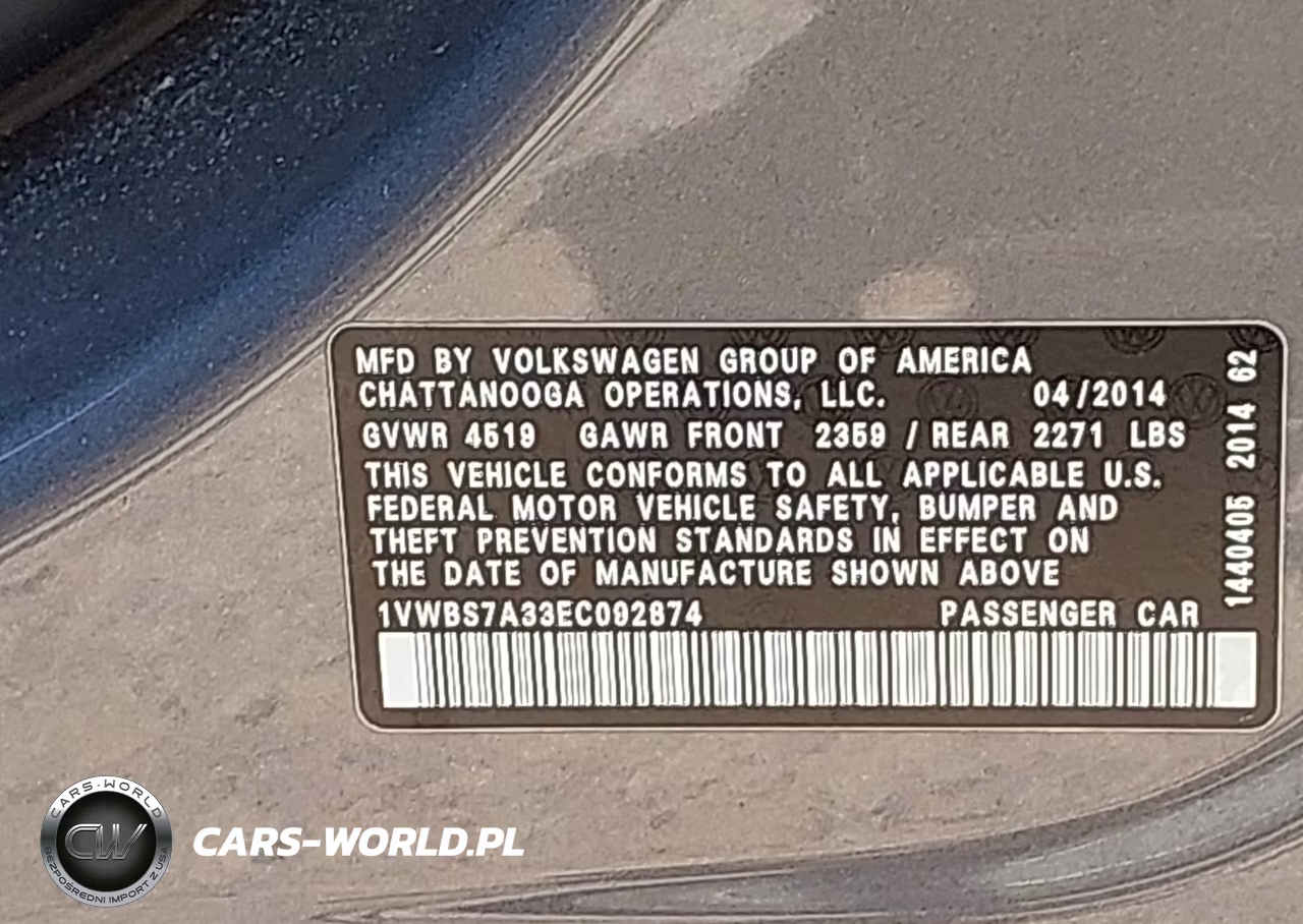 2014 Volkswagen Passat 1.8T Se VIN:1VWBS7A33EC092874 - 9
