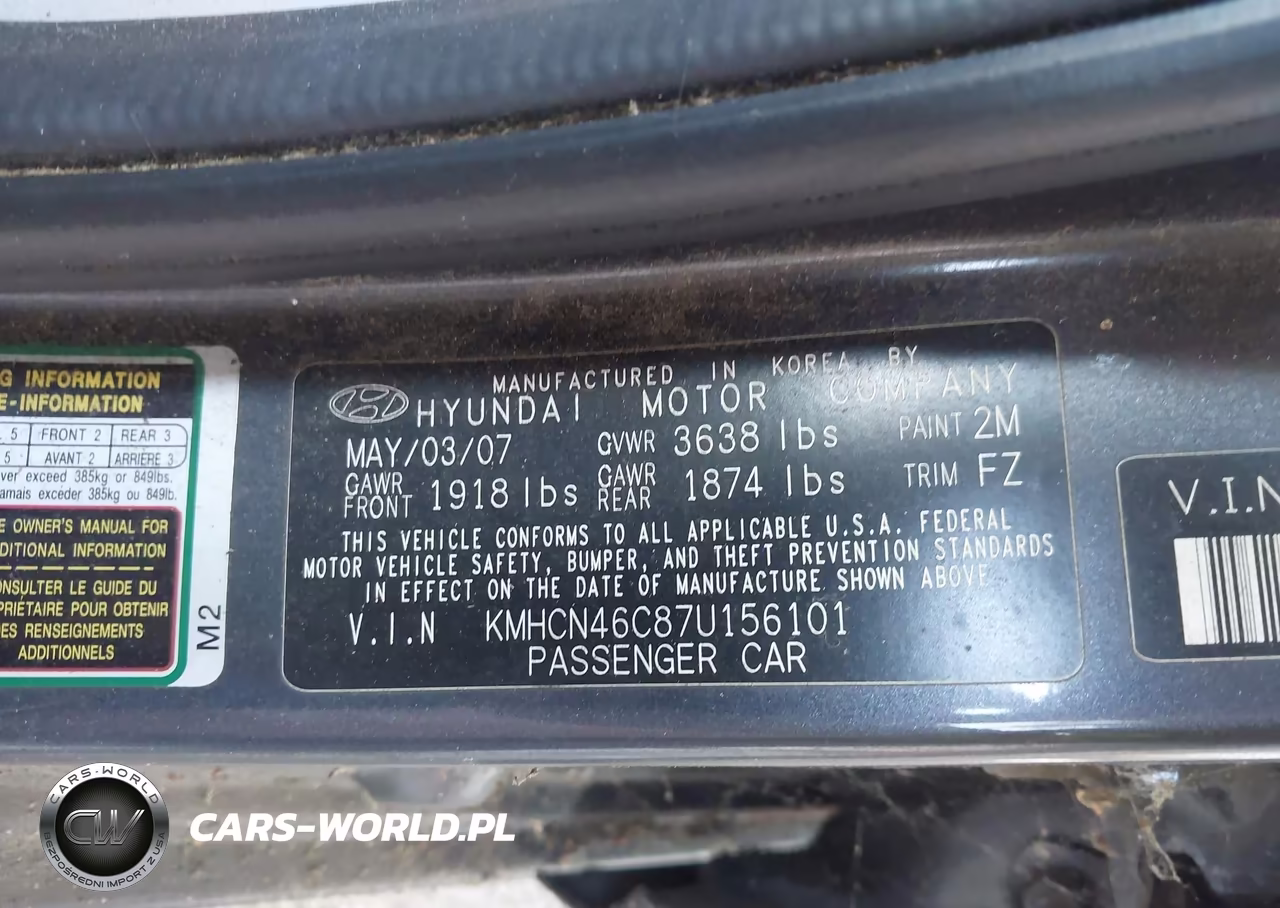 2007 Hyundai Accent Gls VIN:KMHCN46C87U156101 - 9