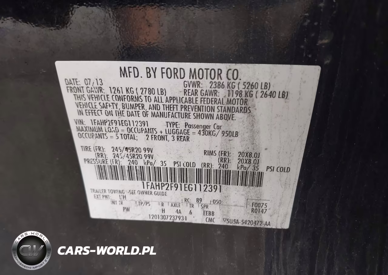 2014 Ford Taurus Limited VIN:1FAHP2F91EG112391 - 9