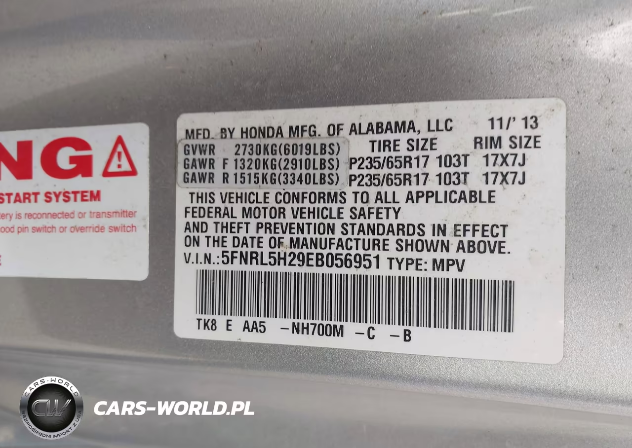 2014 Honda Odyssey Lx VIN:5FNRL5H29EB056951 - 9