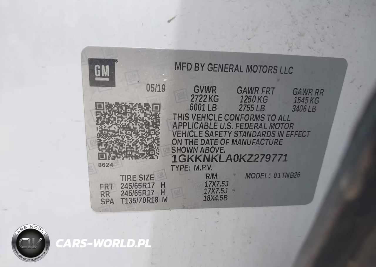 2019 GMC Acadia Sle-1 VIN:1GKKNKLA0KZ279771 - 9