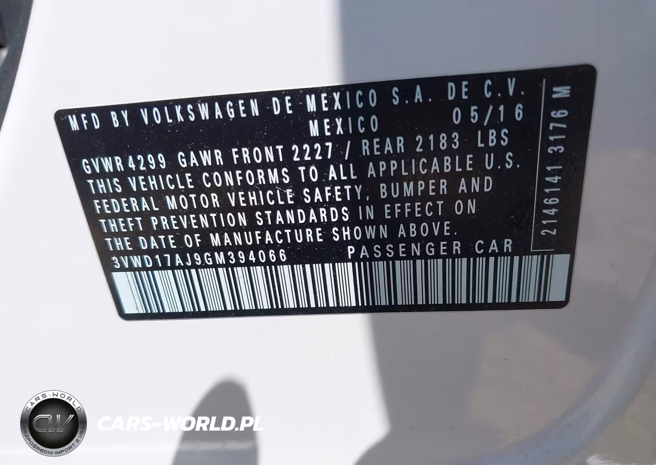 2016 Volkswagen Jetta 1.8T Sport VIN:3VWD17AJ9GM394066 - 9