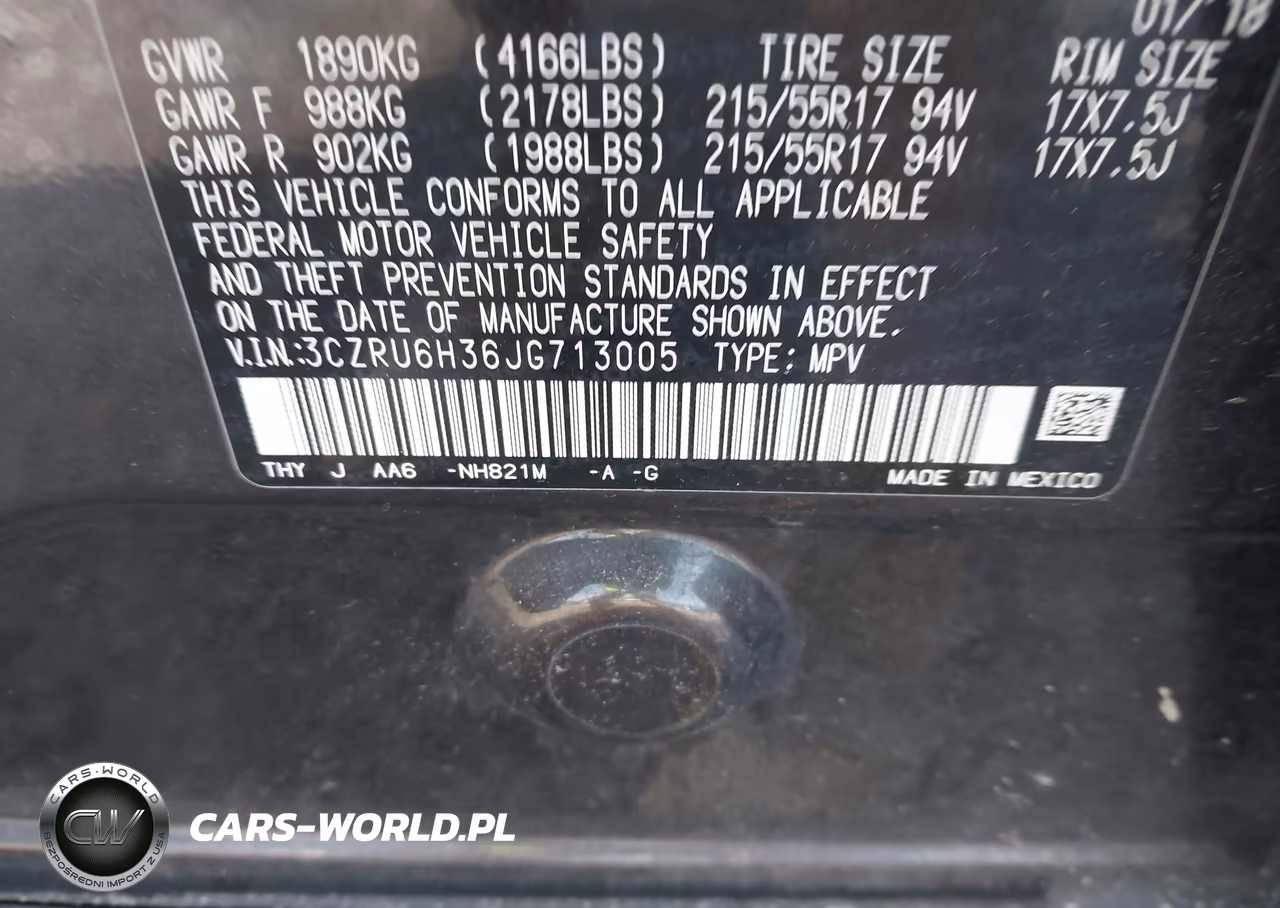 2018 Honda Hr-V Lx VIN:3CZRU6H36JG713005 - 9