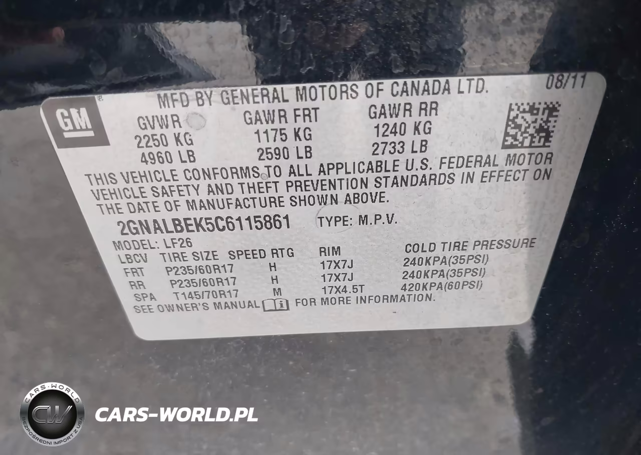 2012 Chevrolet Equinox Ls VIN:2GNALBEK5C6115861 - 9