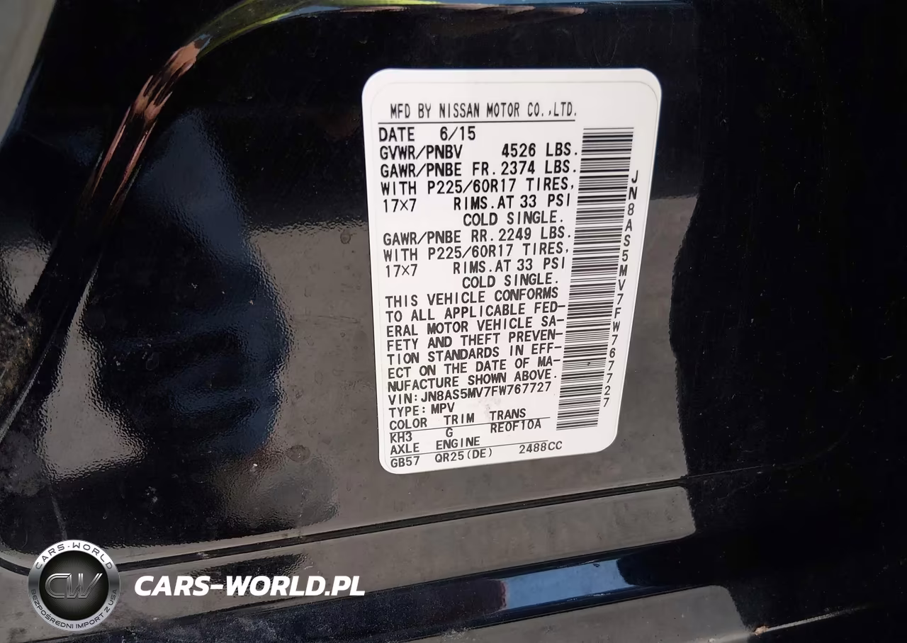 2015 Nissan Rogue Select S VIN:JN8AS5MV7FW767727 - 9