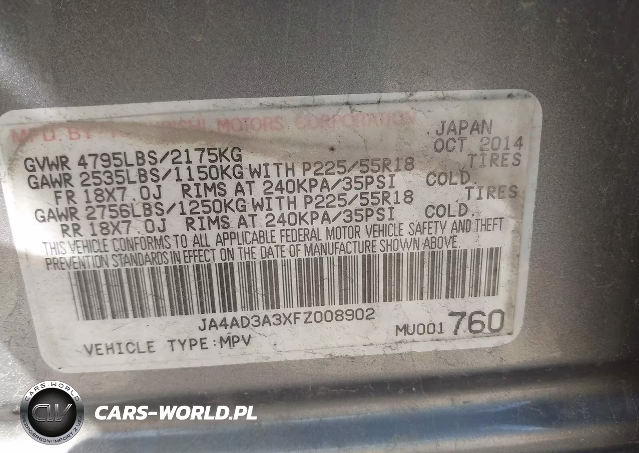 2015 Mitsubishi Outlander Se VIN:JA4AD3A3XFZ008902 - 9