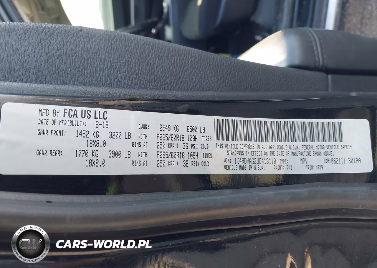 2018 Dodge Durango Sxt Rwd VIN:1C4RDHAG2JC413110 - 9