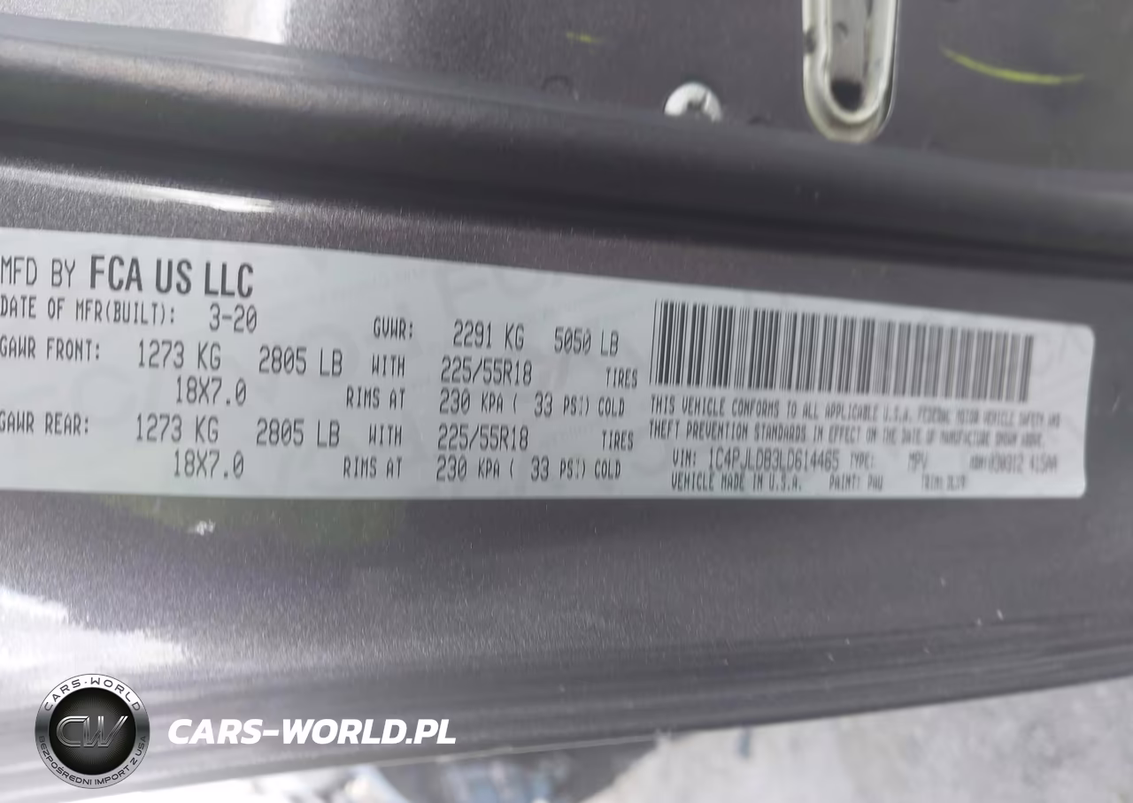 2020 Jeep Cherokee Limited Fwd VIN:1C4PJLDB3LD614465 - 9