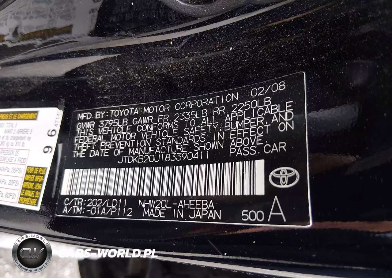 2008 Toyota Prius Touring VIN:JTDKB20U183390411 - 9