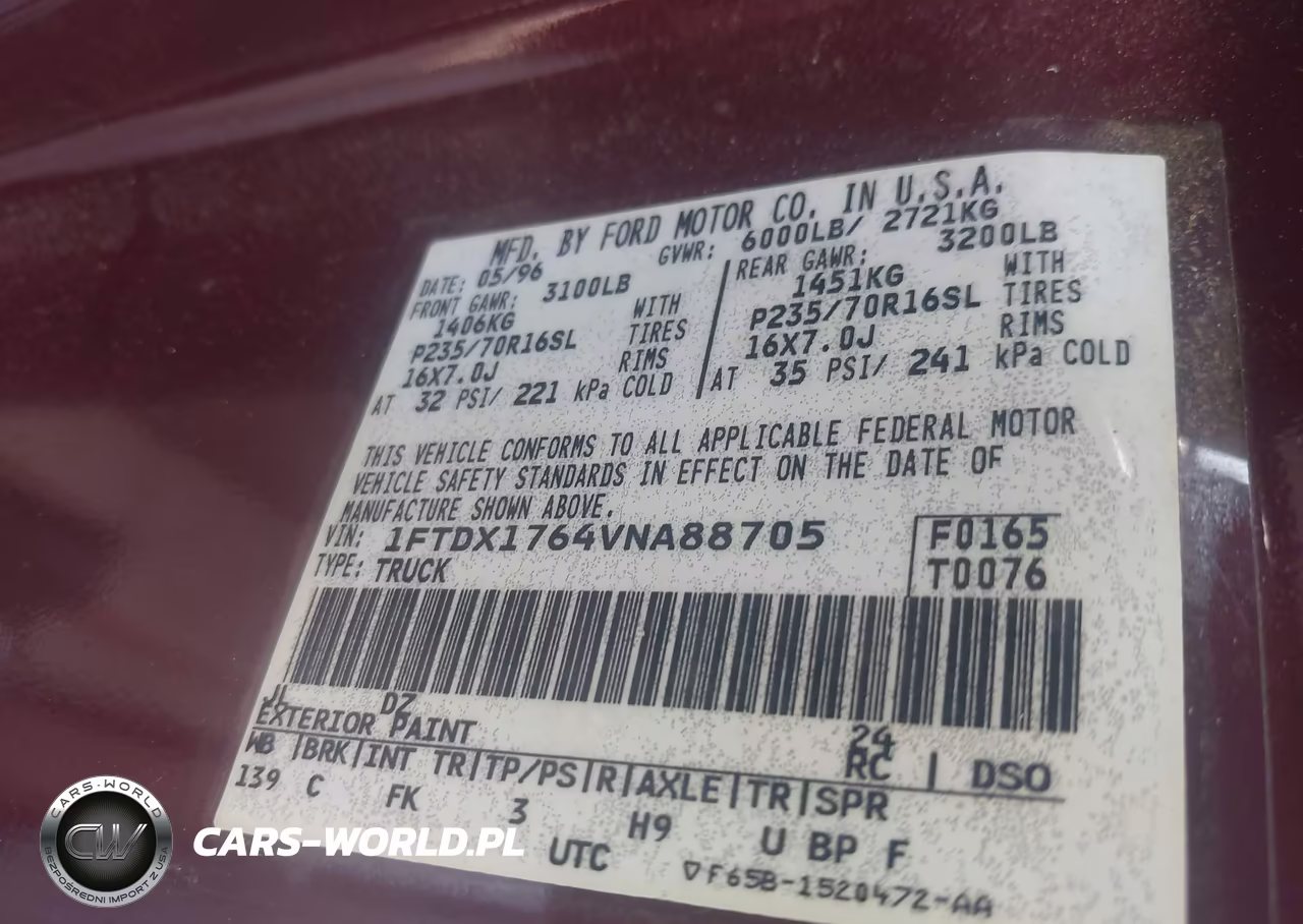 1997 Ford F-150 Standard Lariat-Standard-Xl-Xlt VIN:1FTDX1764VNA88705 - 9