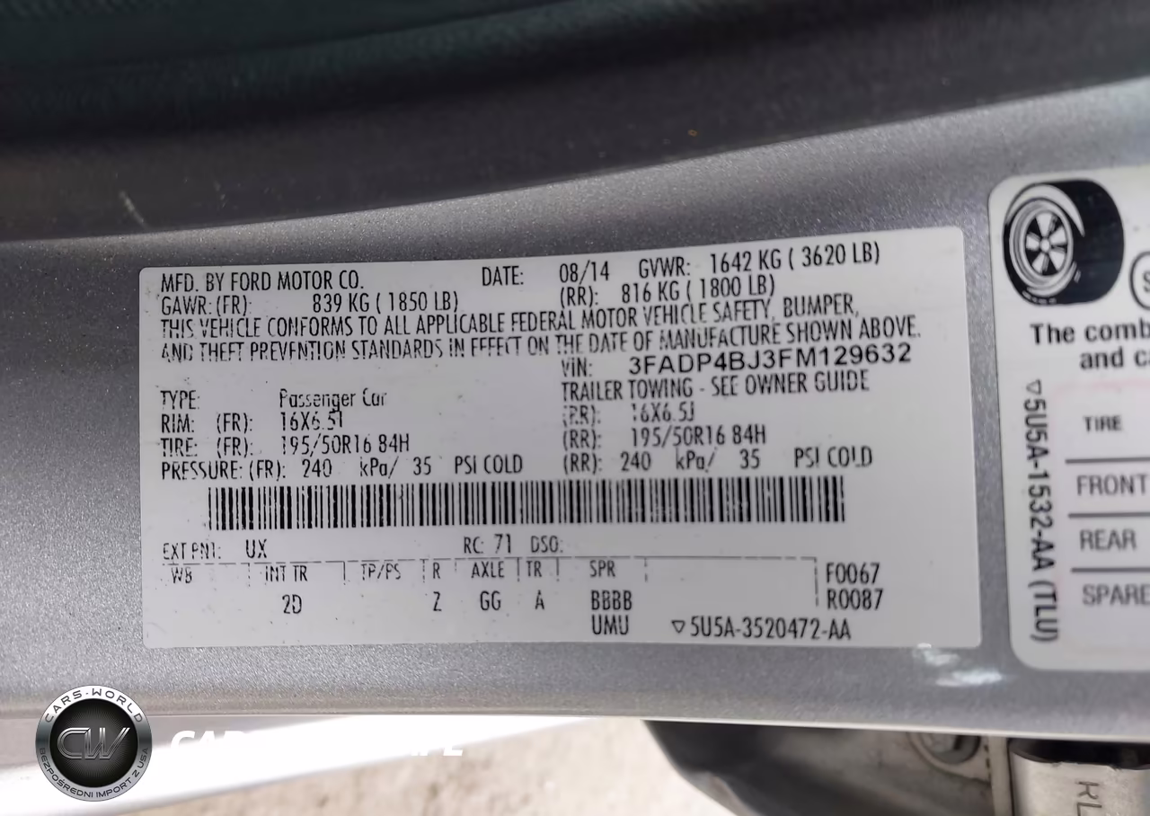 2015 Ford Fiesta Se VIN:3FADP4BJ3FM129632 - 9