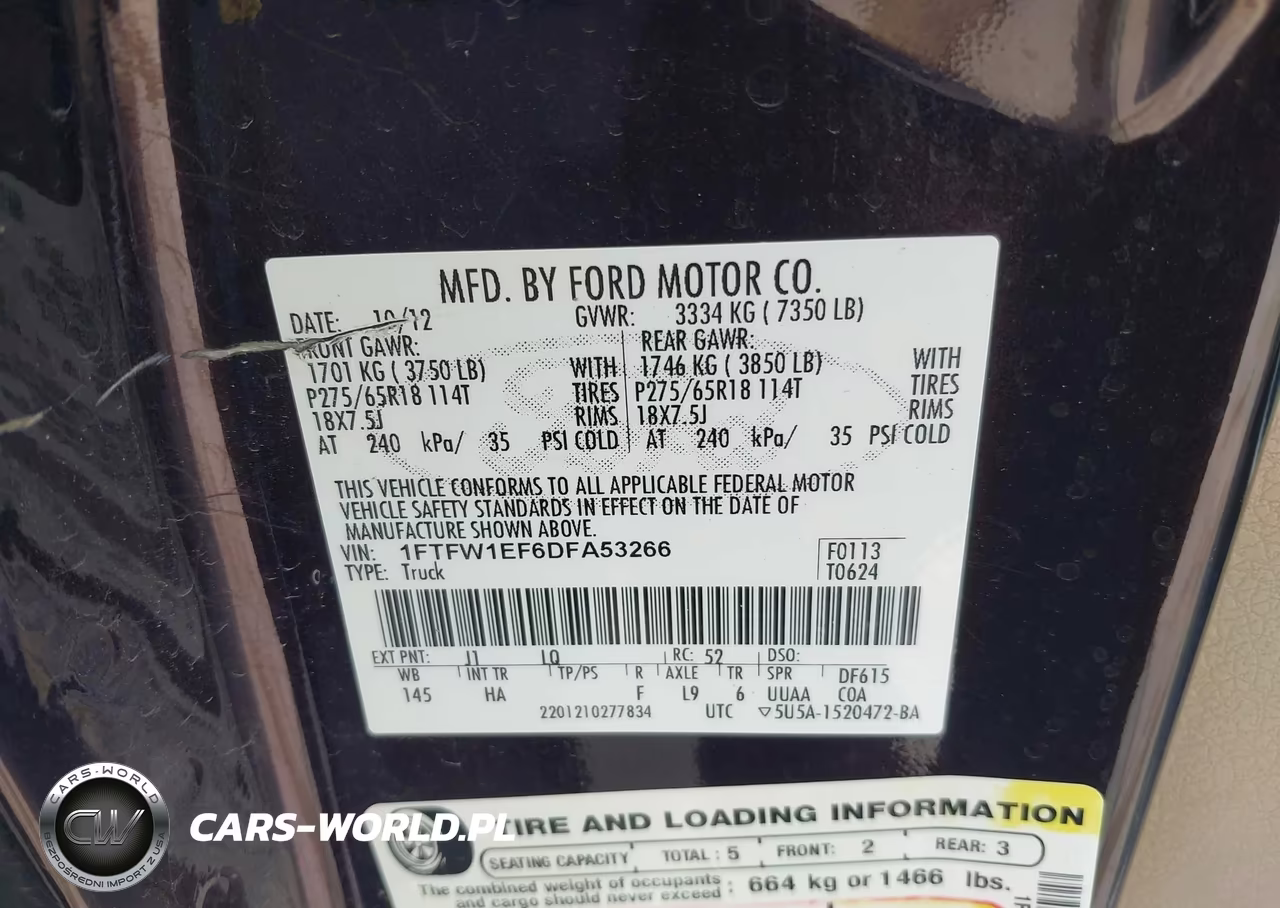 2013 Ford F-150 Fx4-King Ranch-Lariat-Platinum-Xl-Xlt VIN:1FTFW1EF6DFA53266 - 9