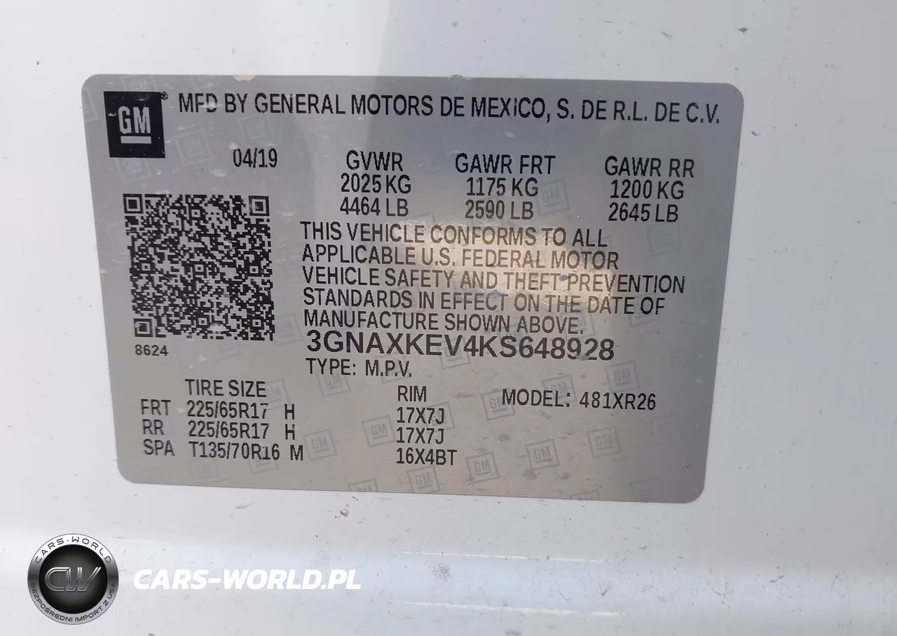 2019 Chevrolet Equinox Lt VIN:3GNAXKEV4KS648928 - 9