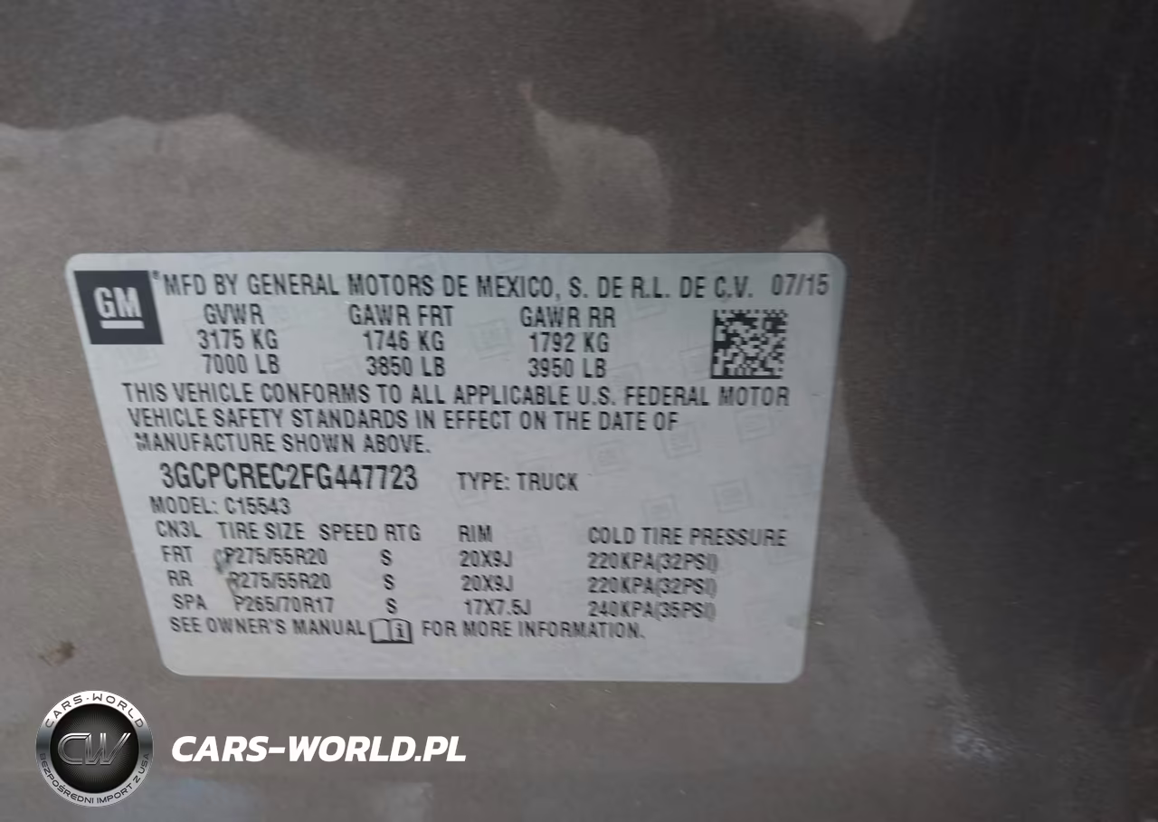 2015 Chevrolet Silverado 1500 1Lt VIN:3GCPCREC2FG447723 - 9
