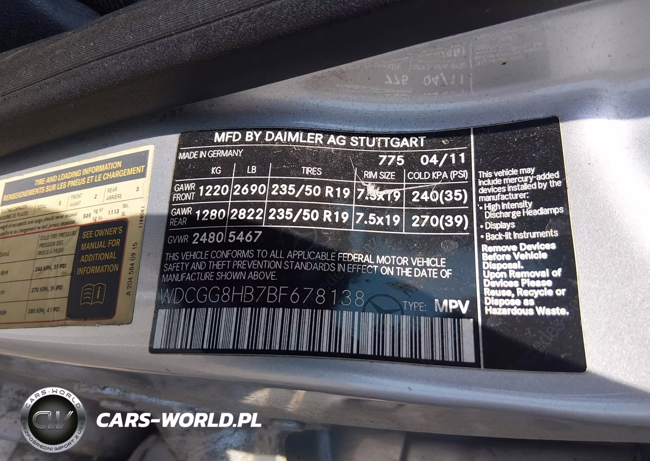 2011 Mercedes-Benz Glk 350 4Matic VIN:WDCGG8HB7BF678138 - 9