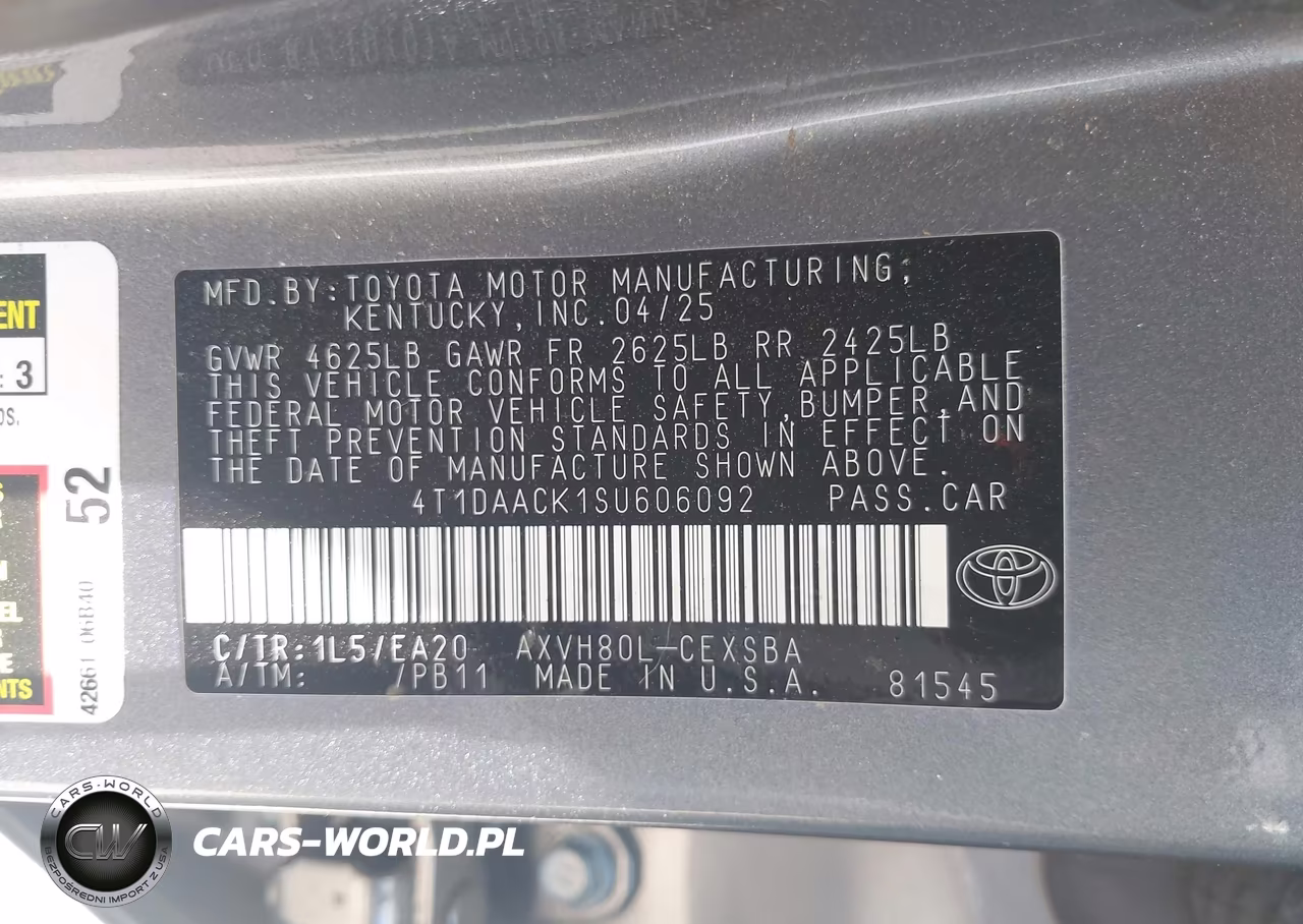 2025 Toyota Camry Se VIN:4T1DAACK1SU606092 - 9